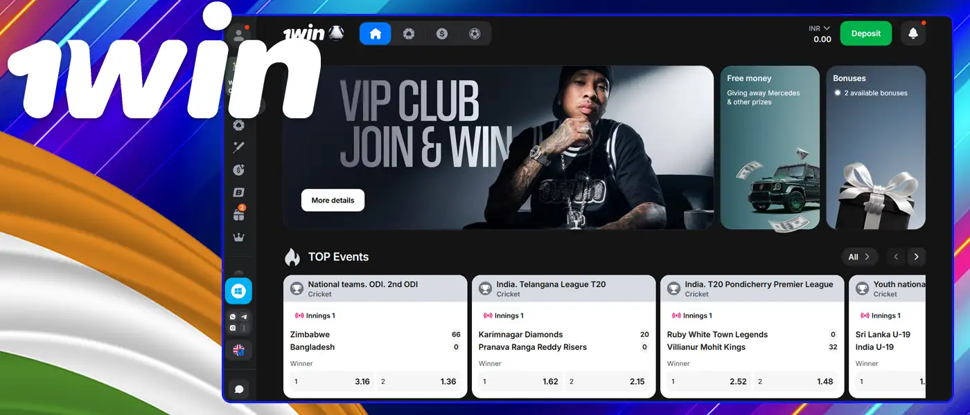 Play Online on the 1win India Official Website
